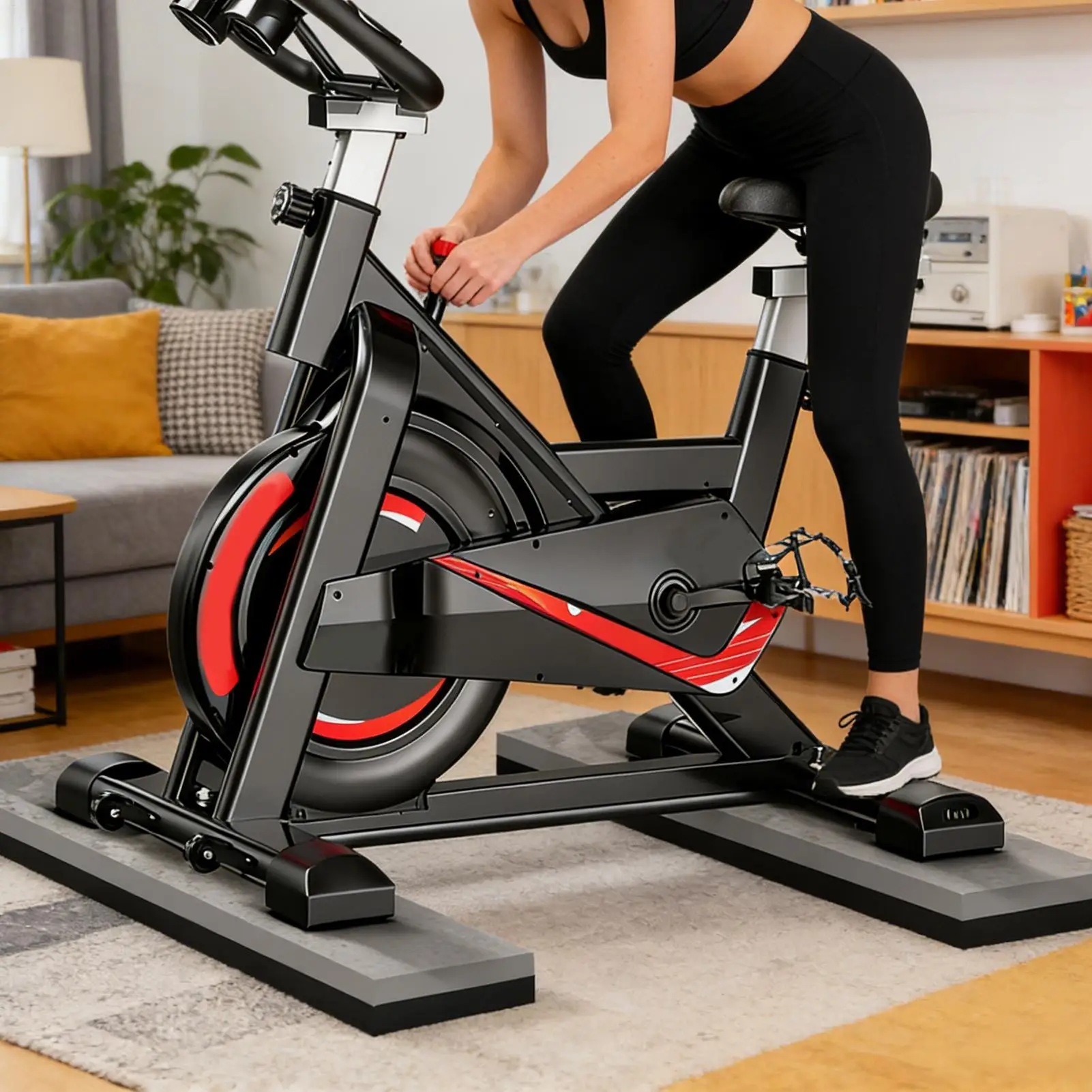Indoor Bike Mat 2 Pieces Non-Slip Thick Cushion Floor Exercise Bike Mat For Home Gym Indoor Workout Equipment Trainer Cycling
Indoor Bike Mat 2 Pieces Non-Slip Thick Cushion Floor Exercise Bike Mat For Home Gym Indoor Workout Equipment Trainer Cycling