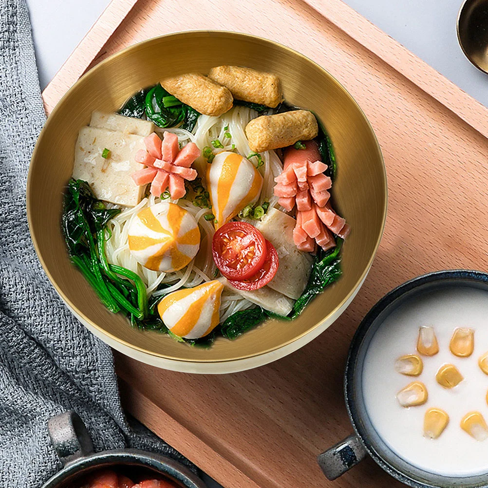 2 Pcs Food Containers with Lids Stainless Steel Salad Bowl Kitchen Accessory Plate Noodle Rice Holder Golden Snack Travel
2 Pcs Food Containers with Lids Stainless Steel Salad Bowl Kitchen Accessory Plate Noodle Rice Holder Golden Snack Travel