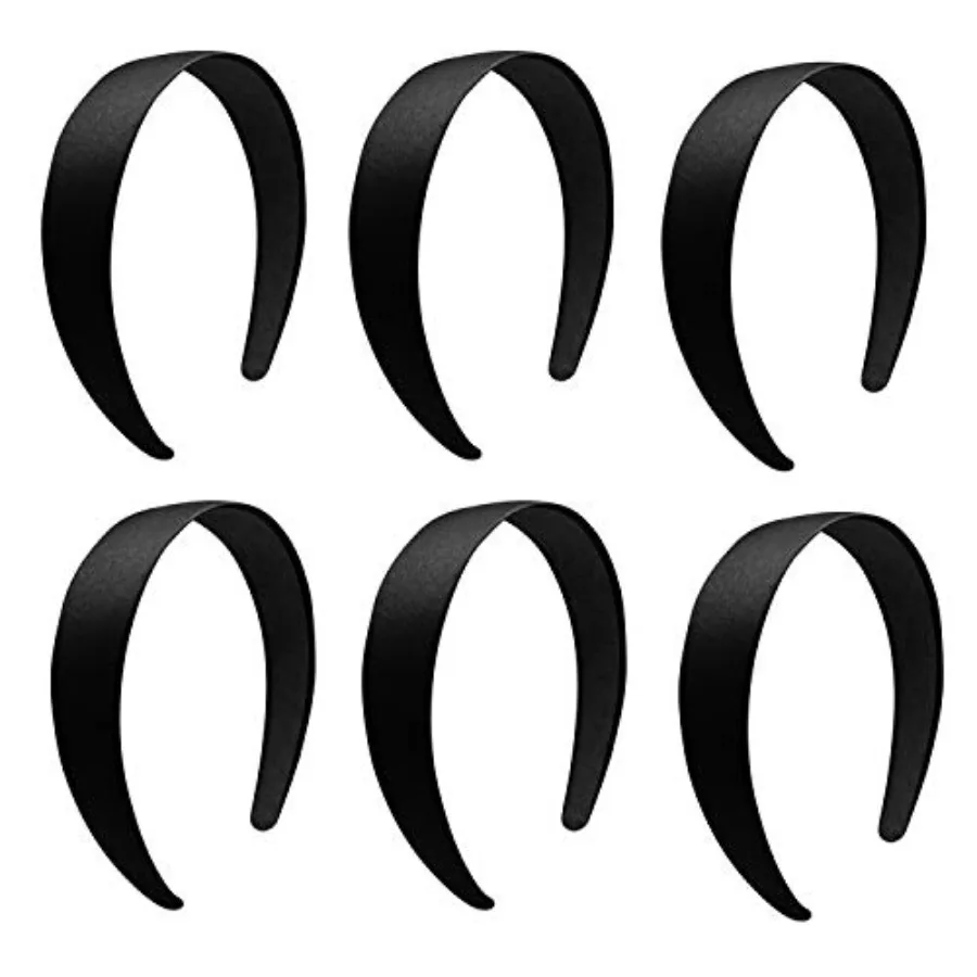 BallHull 1.2 Inch Satin Headbands, Ladies and Girls Antiskid Hard Hair Bands, DIY Hair Headbands, 6 Pcs Black.
BallHull 1.2 Inch Satin Headbands, Ladies and Girls Antiskid Hard Hair Bands, DIY Hair Headbands, 6 Pcs Black.