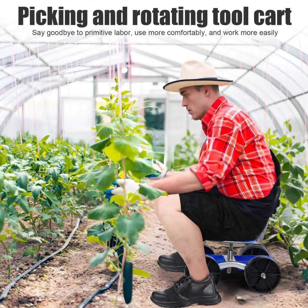 Garden Tool Cart Strong Load-bearing Rolling Garden Seat With Storage Shelf 360 Degree Rotatable Picking Tool Cart Garden Tool
Garden Tool Cart Strong Load-bearing Rolling Garden Seat With Storage Shelf 360 Degree Rotatable Picking Tool Cart Garden Tool