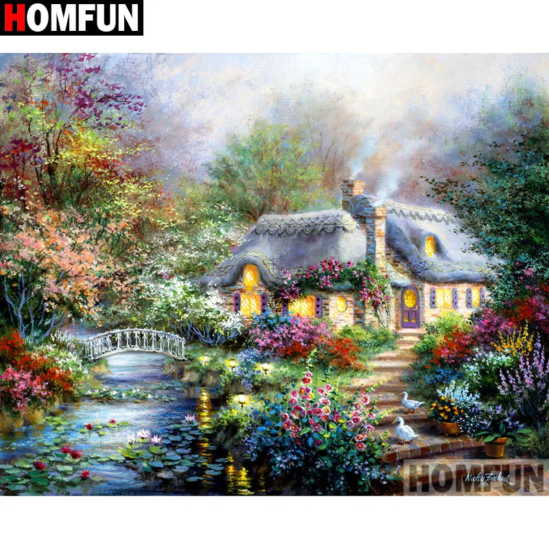 HOMFUN Full Square/Round Drill 5D DIY Diamond Painting "House landscape" Embroidery Cross Stitch 3D Home Decor A11069
HOMFUN Full Square/Round Drill 5D DIY Diamond Painting "House landscape" Embroidery Cross Stitch 3D Home Decor A11069
