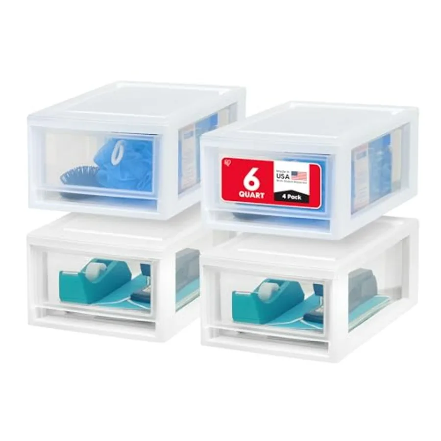 IRIS USA 6 Qt. Small Plastic Stacking Drawer, Stackable Storage Organizer Unit with Sliding Drawer for Bedroom Kitchen Under Si
IRIS USA 6 Qt. Small Plastic Stacking Drawer, Stackable Storage Organizer Unit with Sliding Drawer for Bedroom Kitchen Under Si