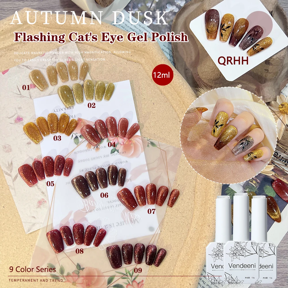 Vendeeni 9 Colors/set Reflective Broken Diamond Cat Eye Gel Nail Polish UV LED Glitter Brown Nail Varnish For Nail Art Design
Vendeeni 9 Colors/set Reflective Broken Diamond Cat Eye Gel Nail Polish UV LED Glitter Brown Nail Varnish For Nail Art Design