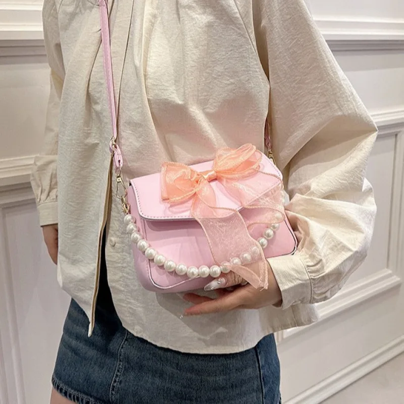 2025 Summer Bow Shoulder Bag for Women, Minimalist Crossbody Purse with Pearl Chain
2025 Summer Bow Shoulder Bag for Women, Minimalist Crossbody Purse with Pearl Chain