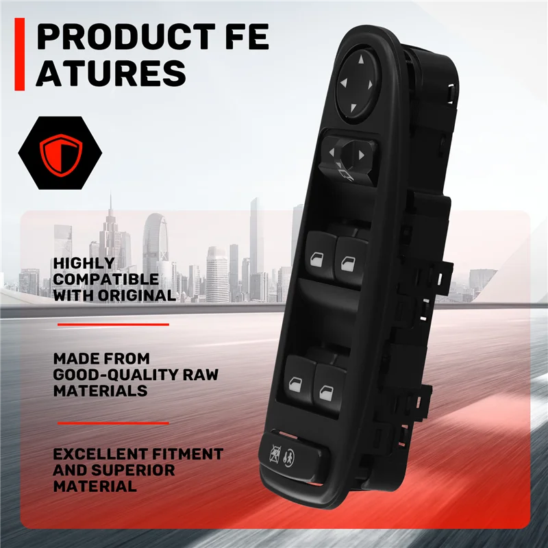 6554.YH 96639383ZD Vehicle Electric Window Control Switch For Citroen C4 I Grand Picasso 2007-2014
6554.YH 96639383ZD Vehicle Electric Window Control Switch For Citroen C4 I Grand Picasso 2007-2014