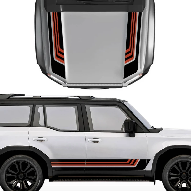 Car Stickers FOR Toyota Land Cruiser Prado Hood and Sides Stripes Vintage Retro Style Decals Vinyl Graphic Kit 2
Car Stickers FOR Toyota Land Cruiser Prado Hood and Sides Stripes Vintage Retro Style Decals Vinyl Graphic Kit 2