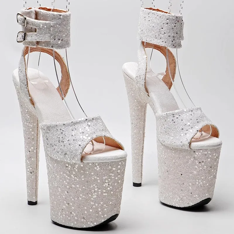 Women's 20CM/8inches Glitter Upper Platform Sexy High Heels Sandals Fashion Model Party Dress Pole Dance Shoes 120
Women's 20CM/8inches Glitter Upper Platform Sexy High Heels Sandals Fashion Model Party Dress Pole Dance Shoes 120