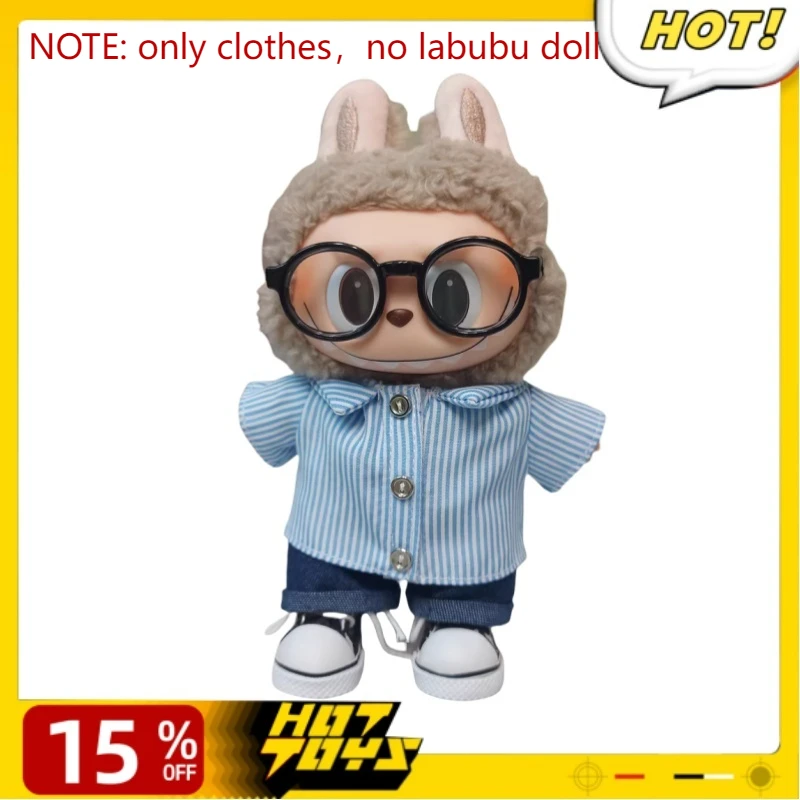 17cm Labubu Clothes Outfit Original Genuine Zimomo Clothes Shirt Glasses Shoes Accessories Luxury Design Hot Selling Gifts
17cm Labubu Clothes Outfit Original Genuine Zimomo Clothes Shirt Glasses Shoes Accessories Luxury Design Hot Selling Gifts