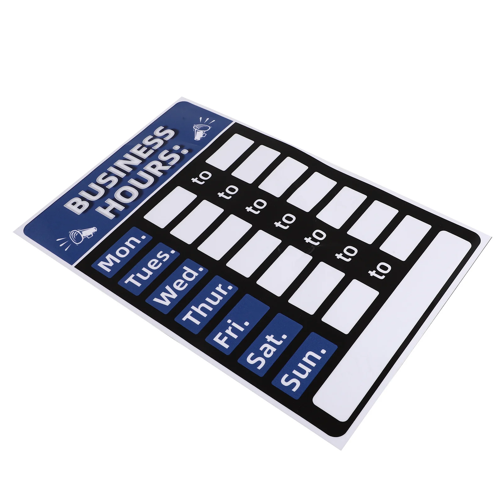 Anti-Fade Time Sign Sticker Sunproof Waterproof Oil Resistant Peel Stick Decal For Store Bank Cafe Office Self-Adhesive Business
Anti-Fade Time Sign Sticker Sunproof Waterproof Oil Resistant Peel Stick Decal For Store Bank Cafe Office Self-Adhesive Business