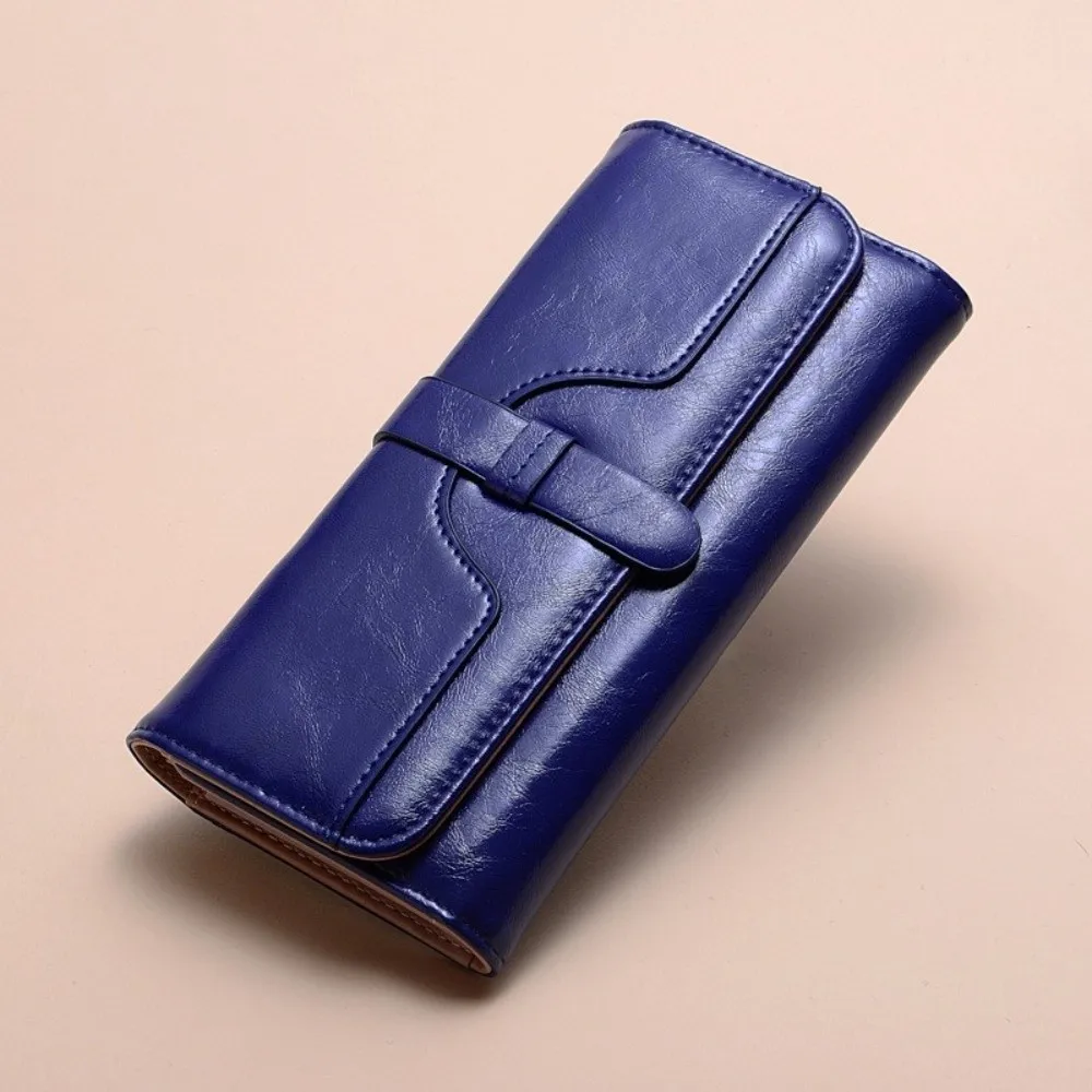 Luxury Oil Wax Leather Women Wallet Folding Ultra Thin Coin Purse Card Holder Large Capacity Portable Long Clutch Bag Ladies
Luxury Oil Wax Leather Women Wallet Folding Ultra Thin Coin Purse Card Holder Large Capacity Portable Long Clutch Bag Ladies