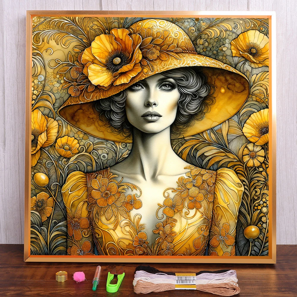 Portrait Girl Flower Printed Canvas Cross Stitch DIY Embroidery Patterns Hobby Sewing Needlework Handmade Design Mulina Package
Portrait Girl Flower Printed Canvas Cross Stitch DIY Embroidery Patterns Hobby Sewing Needlework Handmade Design Mulina Package