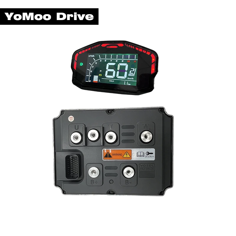 VOTOL EM350S 10KW-12KW Boost 600A Peak 1300A DC Brushless Hub/Mid-Drive Motor Controller with DKD Display For E-Motorcycle ATV
VOTOL EM350S 10KW-12KW Boost 600A Peak 1300A DC Brushless Hub/Mid-Drive Motor Controller with DKD Display For E-Motorcycle ATV