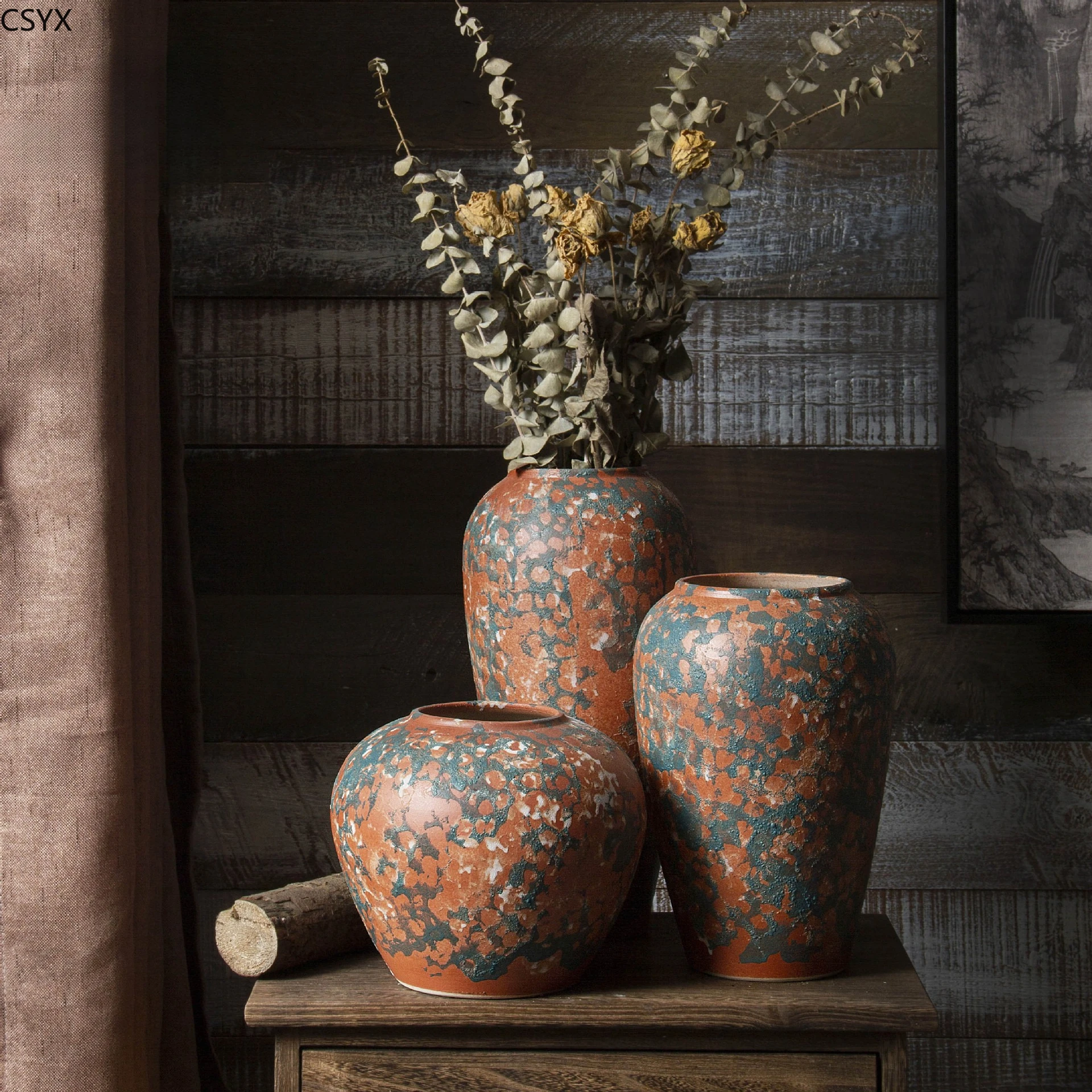 Jingdezhen Ceramic Coarse Pottery Dried Flower Vase Pottery Pot Retro Decorative Ornament Zen Antique Flower Ware Home Decor
Jingdezhen Ceramic Coarse Pottery Dried Flower Vase Pottery Pot Retro Decorative Ornament Zen Antique Flower Ware Home Decor