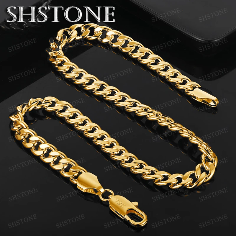 45cm 18k Gold 10mm Cuban Chain Necklace For Men Women Fashion Party Trendy Versatile Fashion Jewelry Birthday Anniversary Gift
45cm 18k Gold 10mm Cuban Chain Necklace For Men Women Fashion Party Trendy Versatile Fashion Jewelry Birthday Anniversary Gift