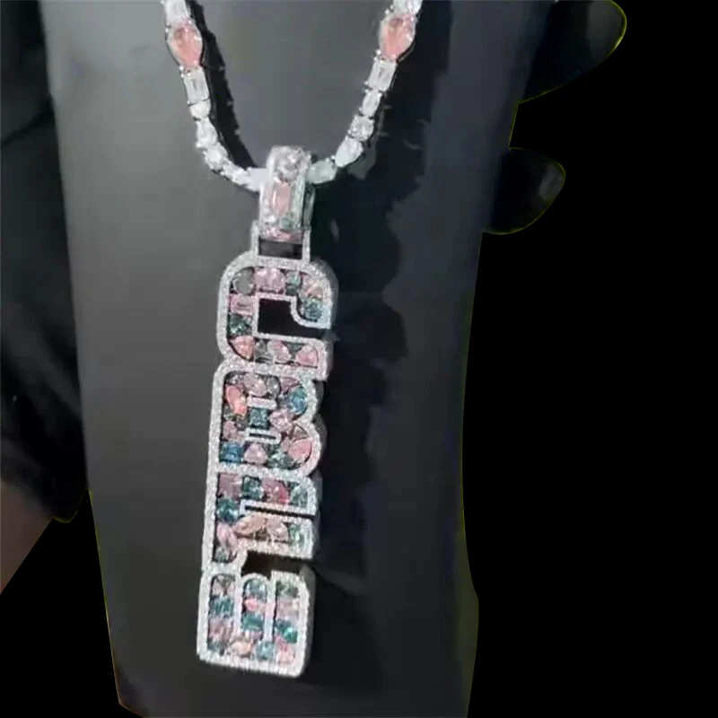 Rapper Jewelry VVS Moissanite Iced Out Full Diamonds HipHop Jewelry Personalized Letter Custom Colored Name Pendant
Rapper Jewelry VVS Moissanite Iced Out Full Diamonds HipHop Jewelry Personalized Letter Custom Colored Name Pendant