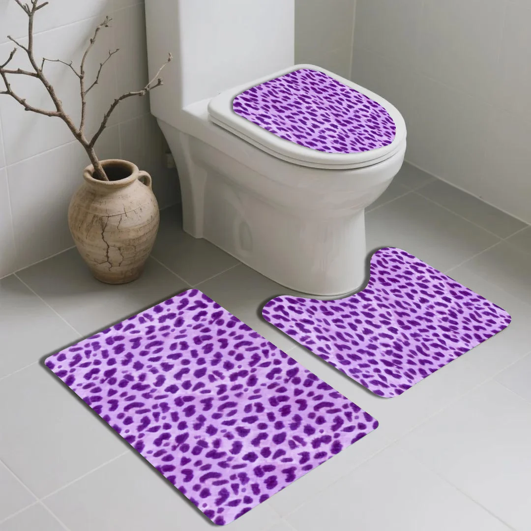 Leopard Print Bathroom Mat Set Purple Animal Print Bath Rug for Toilet Decor Home Decor Supplies
Leopard Print Bathroom Mat Set Purple Animal Print Bath Rug for Toilet Decor Home Decor Supplies