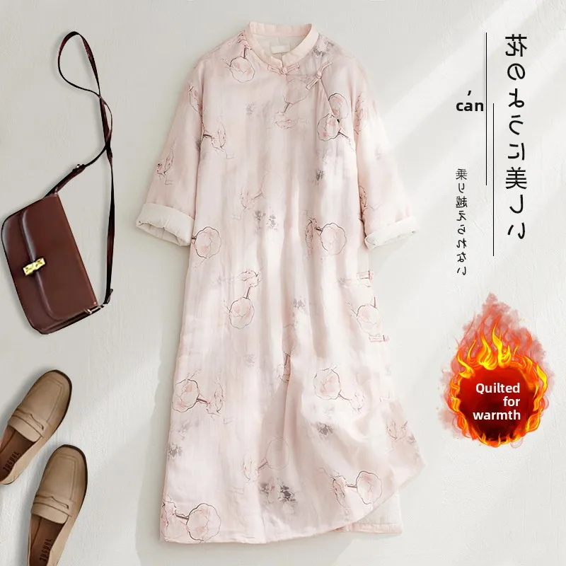 Ретро большого размера, хлопковое льняное пальто с принтом, зимняя длинная юбка на пуговицах со средней талией, свободная посадка, повседневная одежда с цветочным узором
Ретро большого размера, хлопковое льняное пальто с принтом, зимняя длинная юбка на пуговицах со средней талией, свободная посадка, повседневная одежда с цветочным узором