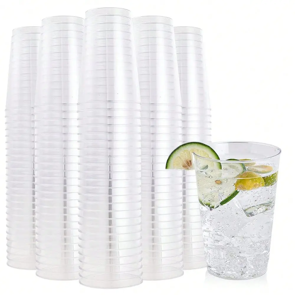 12 Oz Clear Plastic Cups HeavyDuty Fancy Disposable Tumblers Elegant Party Wedding Tableware
12 Oz Clear Plastic Cups HeavyDuty Fancy Disposable Tumblers Elegant Party Wedding Tableware