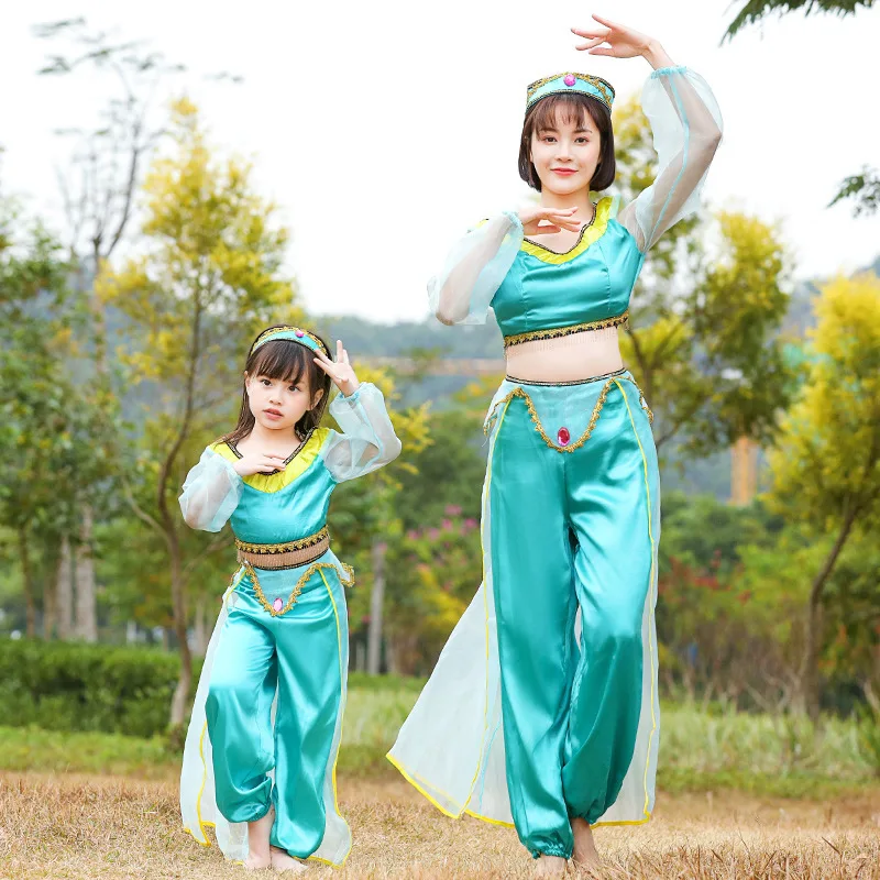 Halloween Stage Performance Costume Jasmine Princess Dance Girl Outfit Material Polyester Fiber 100% by Aomingshuo
Halloween Stage Performance Costume Jasmine Princess Dance Girl Outfit Material Polyester Fiber 100% by Aomingshuo