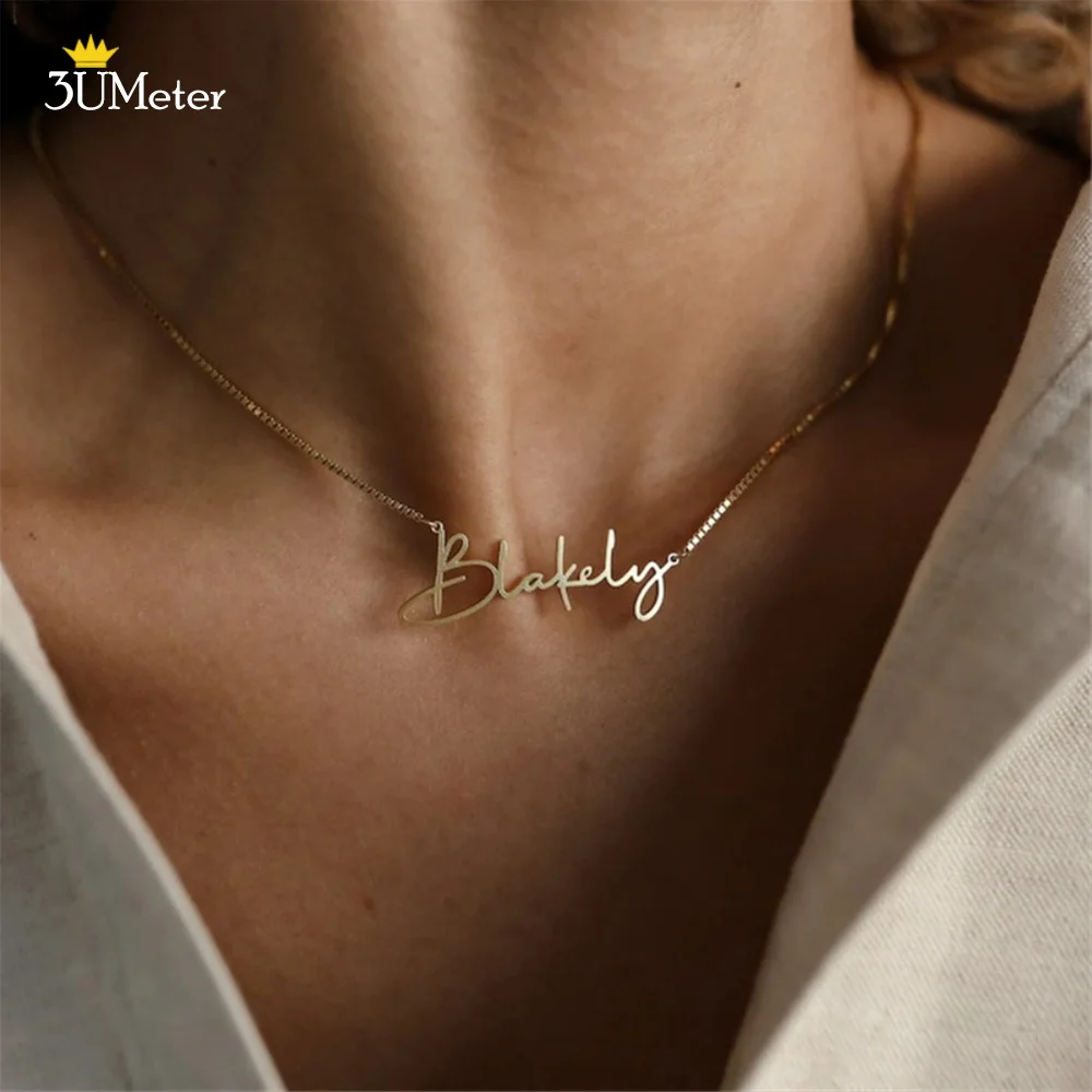 2024 New Custom Name Necklaces for Women Stainless steel Box Chain Personalized Name Necklace Necklace Personalised Jewelry Gift
2024 New Custom Name Necklaces for Women Stainless steel Box Chain Personalized Name Necklace Necklace Personalised Jewelry Gift