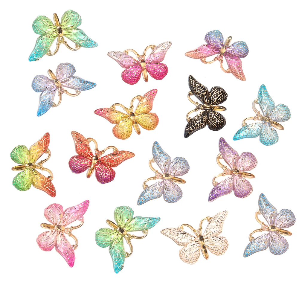 10pcs 25×38mm Acrylic Butterfly Beads Charms Gradient Pendants Loose Beads for DIY Necklaces Earrings Clothing Accessories
10pcs 25×38mm Acrylic Butterfly Beads Charms Gradient Pendants Loose Beads for DIY Necklaces Earrings Clothing Accessories