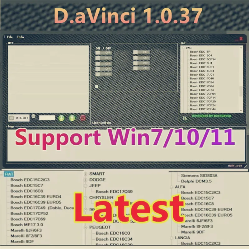 Best Selling D.avinci 1.0.37 Full Function Software Support Win7/10/11, Fit K.ESS/K.TAG 3 With Lifetime Activation Tool
Best Selling D.avinci 1.0.37 Full Function Software Support Win7/10/11, Fit K.ESS/K.TAG 3 With Lifetime Activation Tool