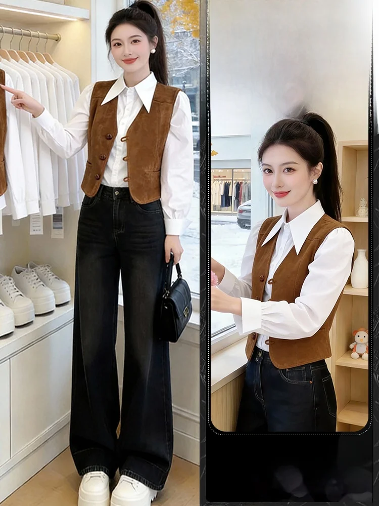 Korean Style Casual Fashion Short Women's Vest Spring 2026 High End Elegant Stylish Top Breathable Splice Design Outerwear
Korean Style Casual Fashion Short Women's Vest Spring 2026 High End Elegant Stylish Top Breathable Splice Design Outerwear