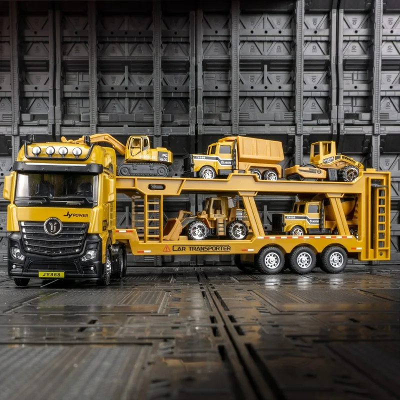 Прицеп для моделирования, двухэтажный транспортный автомобиль, инженерный автомобиль, большой прицеп, автомобиль из сплава со звуком и светом, подарок
Прицеп для моделирования, двухэтажный транспортный автомобиль, инженерный автомобиль, большой прицеп, автомобиль из сплава со звуком и светом, подарок