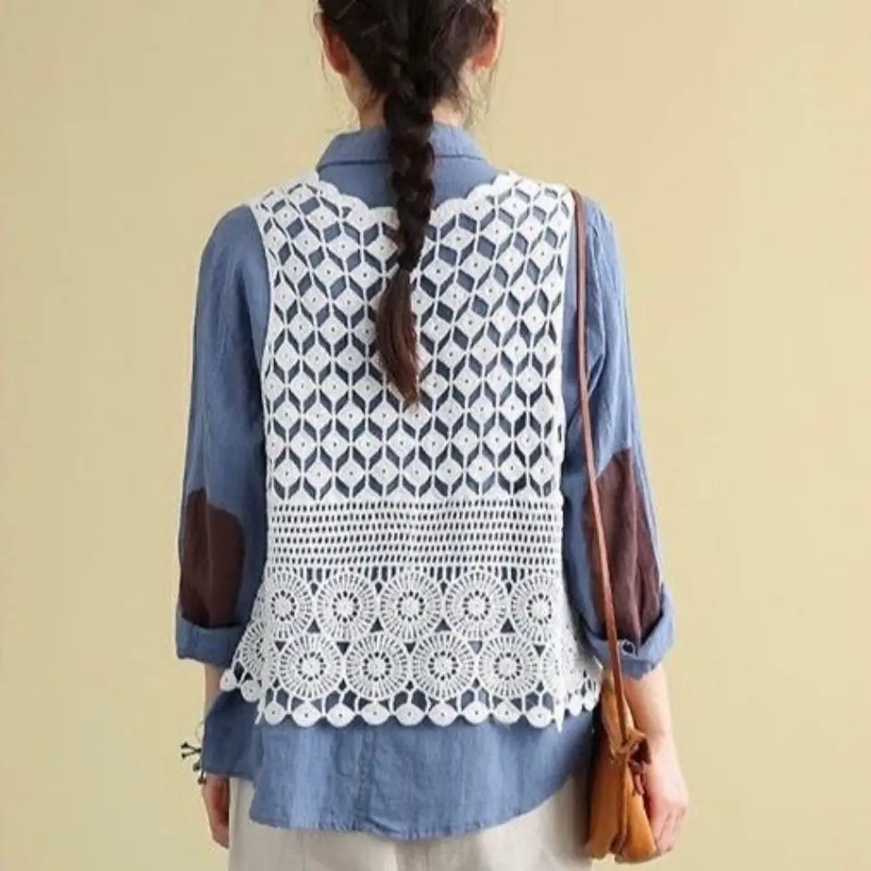 Casual Vintage Hollow Out Vest Crochet Crop Tank Tops Sleeveless Fabric Beach Casual Tops Chic Knitted Cardigans Women Z97
Casual Vintage Hollow Out Vest Crochet Crop Tank Tops Sleeveless Fabric Beach Casual Tops Chic Knitted Cardigans Women Z97
