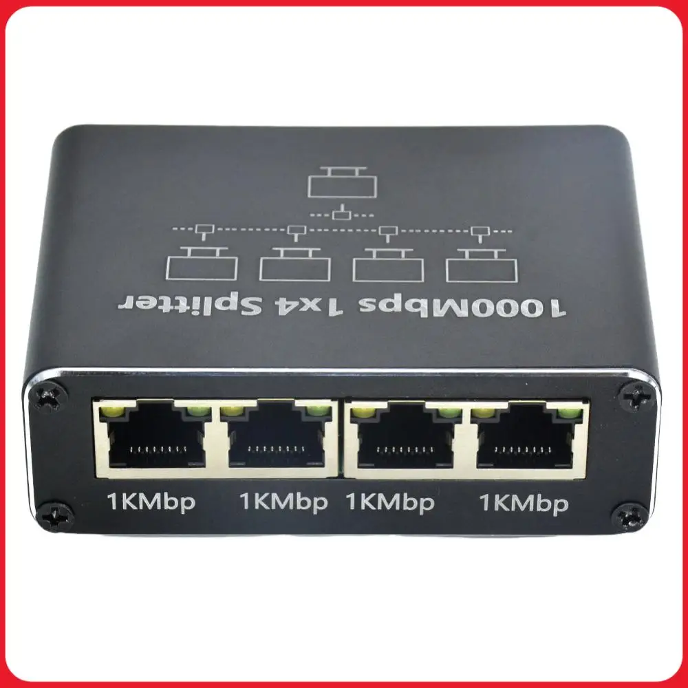 Ethernet Splitter 1 To 3/4 1000Mbps Internet Cable Splitter Gigabit Network Splitter for PC Laptop Router TV-Box Digital TV