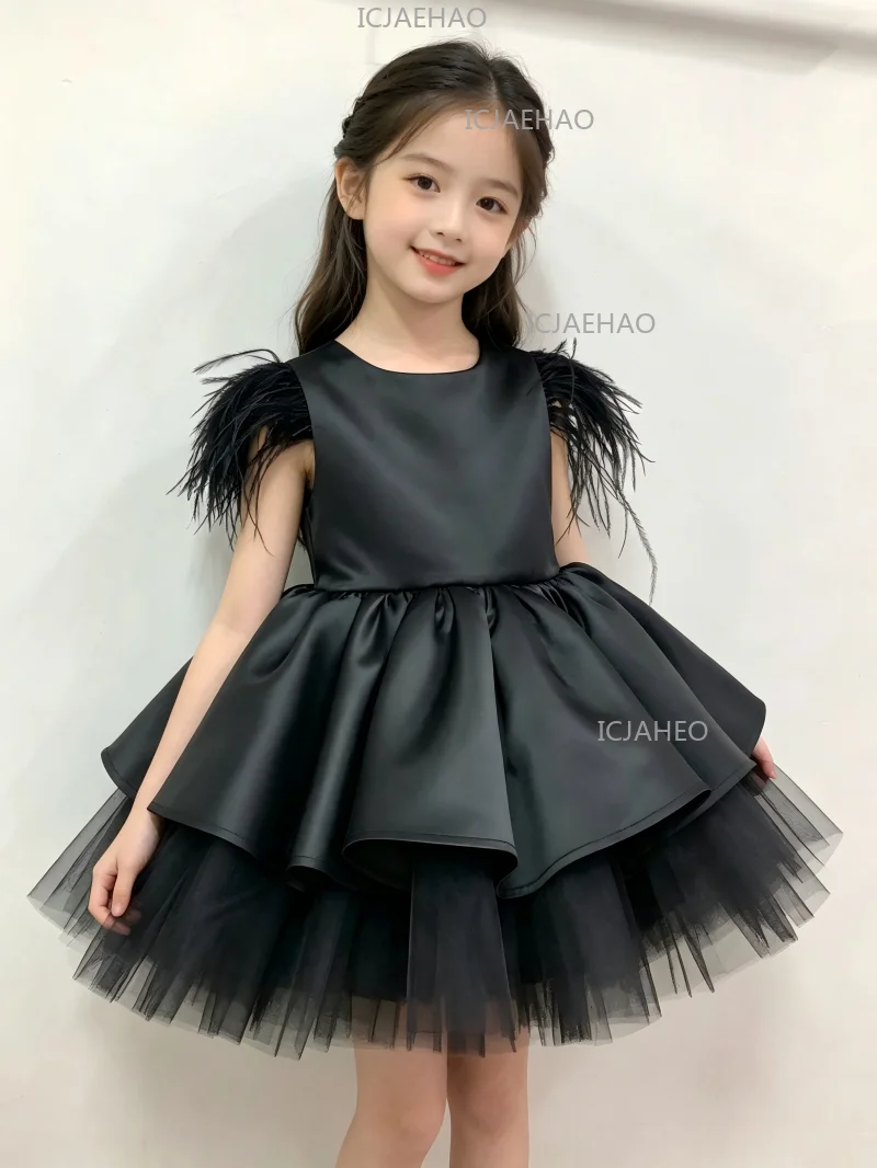 Party Wedding Children Birthday ClothesGirls Black Evening Dress Puffy Tulle Princess Gown Kids Host Violin Performance Pageant
Party Wedding Children Birthday ClothesGirls Black Evening Dress Puffy Tulle Princess Gown Kids Host Violin Performance Pageant