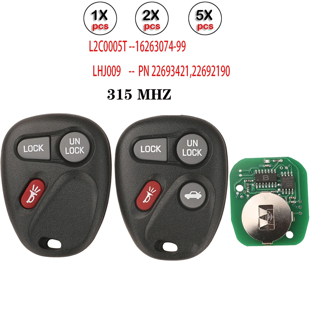 jingyuqin x1 x2 x5 Remote L2C0005T 16263074-99 Car Key For Saturn Vue For Cadillac LHJ009 315Mhz PN 22693421/22692190
jingyuqin x1 x2 x5 Remote L2C0005T 16263074-99 Car Key For Saturn Vue For Cadillac LHJ009 315Mhz PN 22693421/22692190