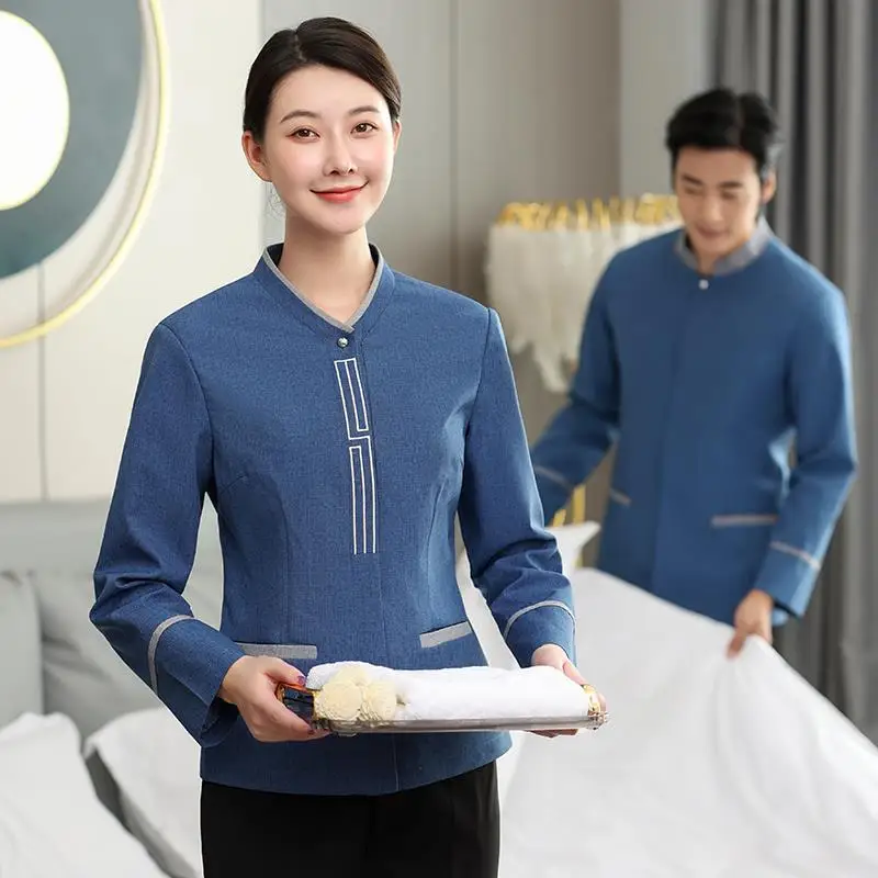 Autumn and winter long-sleeved cleaning uniforms for hotel and guesthouse room service staff, property management, and community
Autumn and winter long-sleeved cleaning uniforms for hotel and guesthouse room service staff, property management, and community
