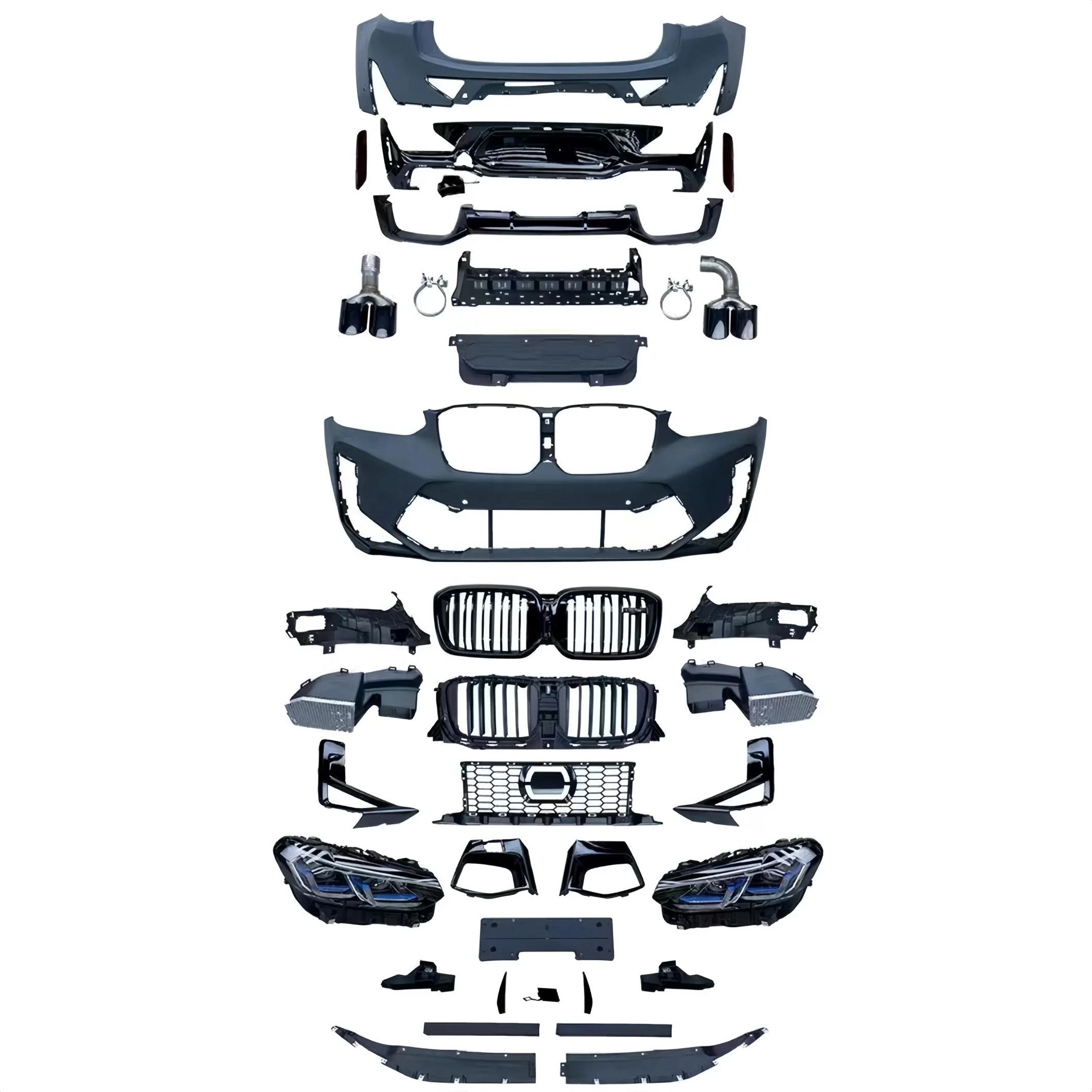 Dream Garage Full Bodykit For 19-21 X4 G02 Facelift To X4M Front Bumper Rear Bumper Face Grill Headlamp Rear Diffuser Exhaus
Dream Garage Full Bodykit For 19-21 X4 G02 Facelift To X4M Front Bumper Rear Bumper Face Grill Headlamp Rear Diffuser Exhaus