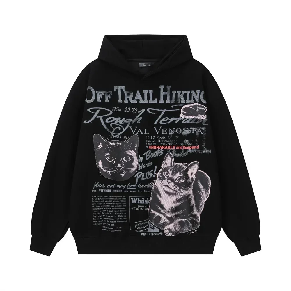 Cat Print Hooded Sweatshirts Mens High Street Autumn Loose Drop Shoulder Long Sleeve Hoodies Men
Cat Print Hooded Sweatshirts Mens High Street Autumn Loose Drop Shoulder Long Sleeve Hoodies Men