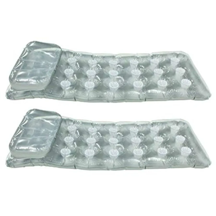 18-Pocket Mattress Suntanner Pool Lounger with Headrest 2 Pack Gray Premium Support and Comfort for Outdoor Relaxation
18-Pocket Mattress Suntanner Pool Lounger with Headrest 2 Pack Gray Premium Support and Comfort for Outdoor Relaxation
