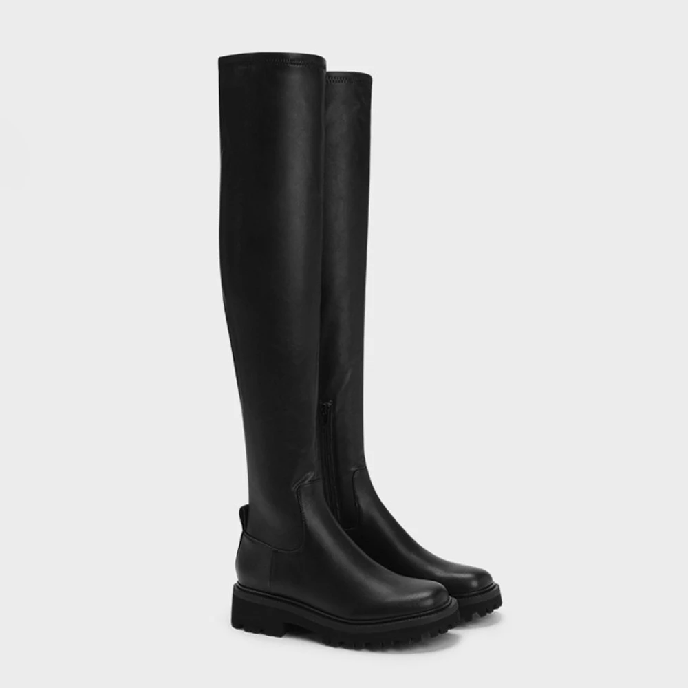FWRD Women's Fleece-Lined Leather Over-The-Knee Boots, Thick Sole & Warm Fit, Comfortable for Winter Daily Wear #FWRD000296 
FWRD Women's Fleece-Lined Leather Over-The-Knee Boots, Thick Sole & Warm Fit, Comfortable for Winter Daily Wear #FWRD000296