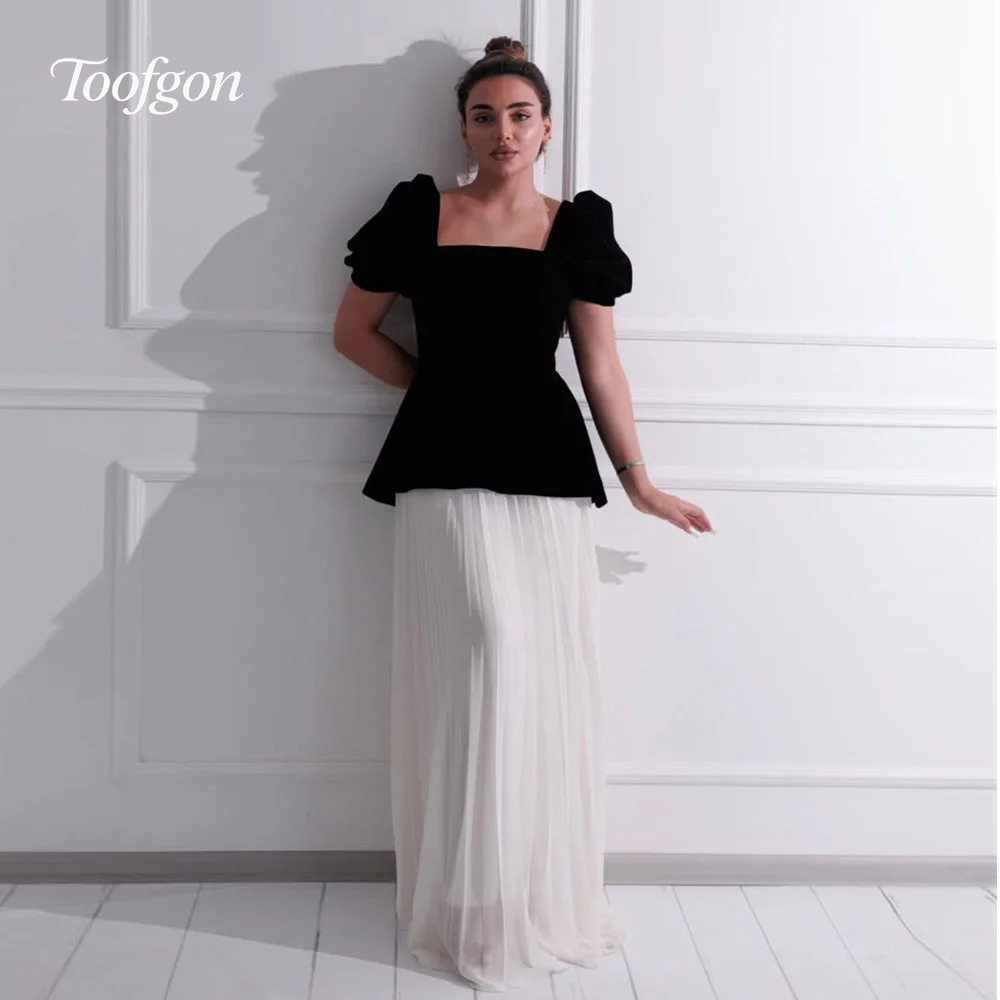 Toofgon A Line Velvet Chiffon Prom Dresses Customized Arabic Women Formal Evening Gown Square Neck Special Party Dress
Toofgon A Line Velvet Chiffon Prom Dresses Customized Arabic Women Formal Evening Gown Square Neck Special Party Dress