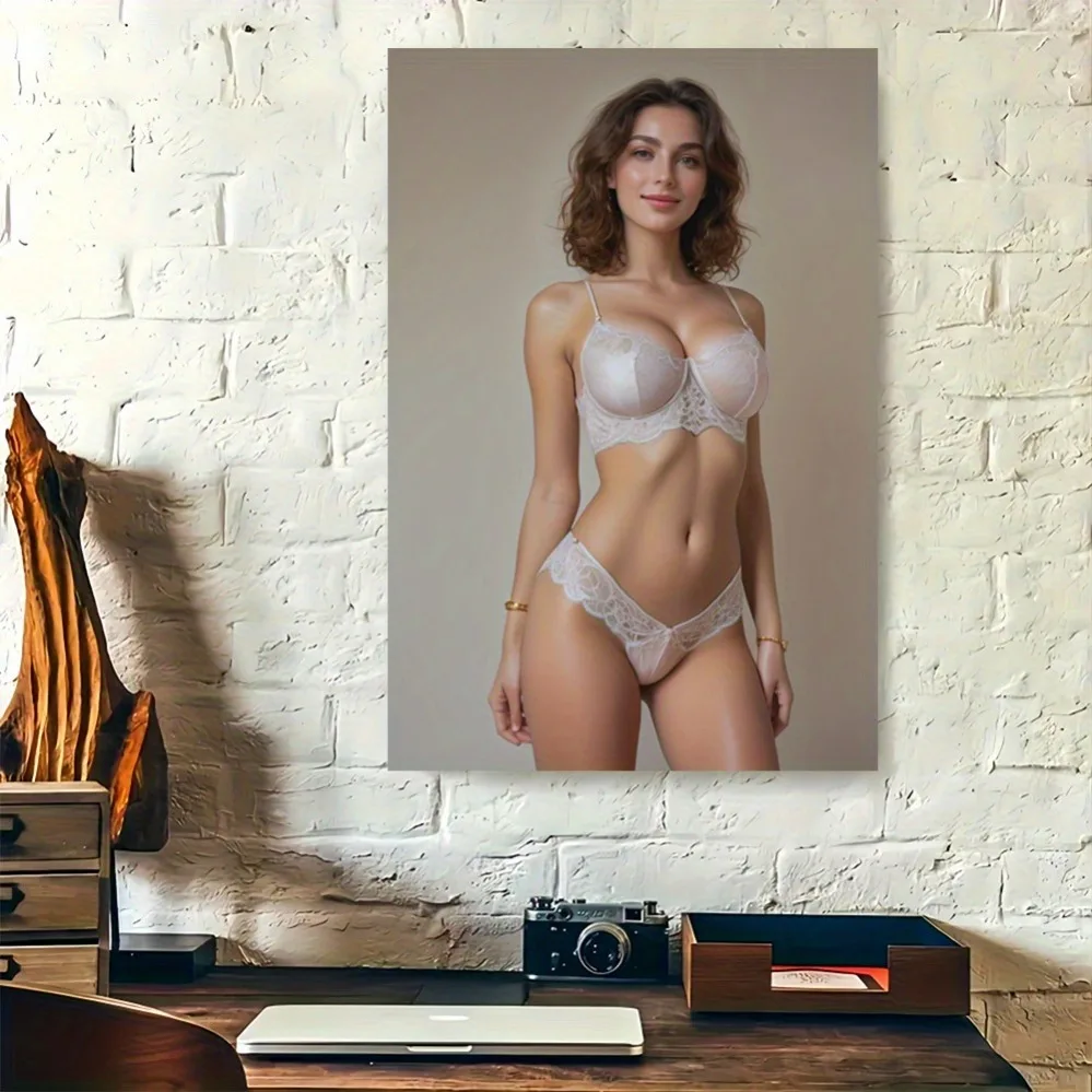 Vintage tin sign, 2D flat, elegant smiling lady portrait, white lingerie art print, modern retro home decor wall art.
Vintage tin sign, 2D flat, elegant smiling lady portrait, white lingerie art print, modern retro home decor wall art.