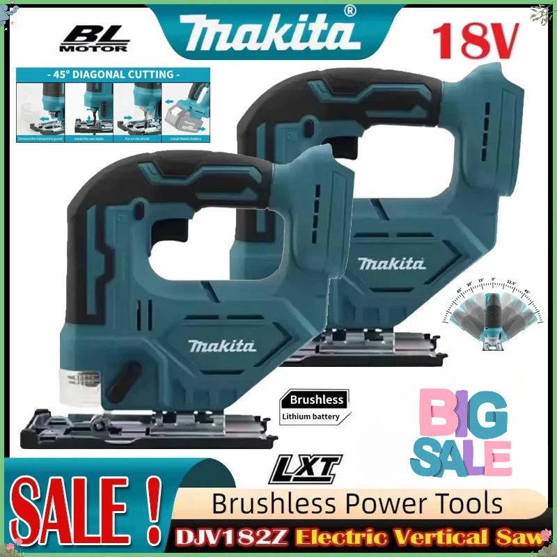 Аккумуляторная бесщеточная электрическая сабельная пила Makita DJV182, 18В, многофункциональная, для деревообработки
Аккумуляторная бесщеточная электрическая сабельная пила Makita DJV182, 18В, многофункциональная, для деревообработки