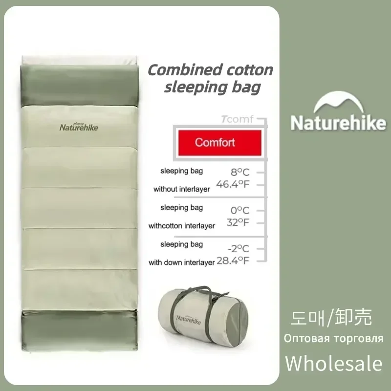 Naturehike E200 Comfortable Cotton Sleeping Bag Outdoor Glamping Envelope Splice Down Cotton Sleeping Bag Travel Warm Equipment
Naturehike E200 Comfortable Cotton Sleeping Bag Outdoor Glamping Envelope Splice Down Cotton Sleeping Bag Travel Warm Equipment