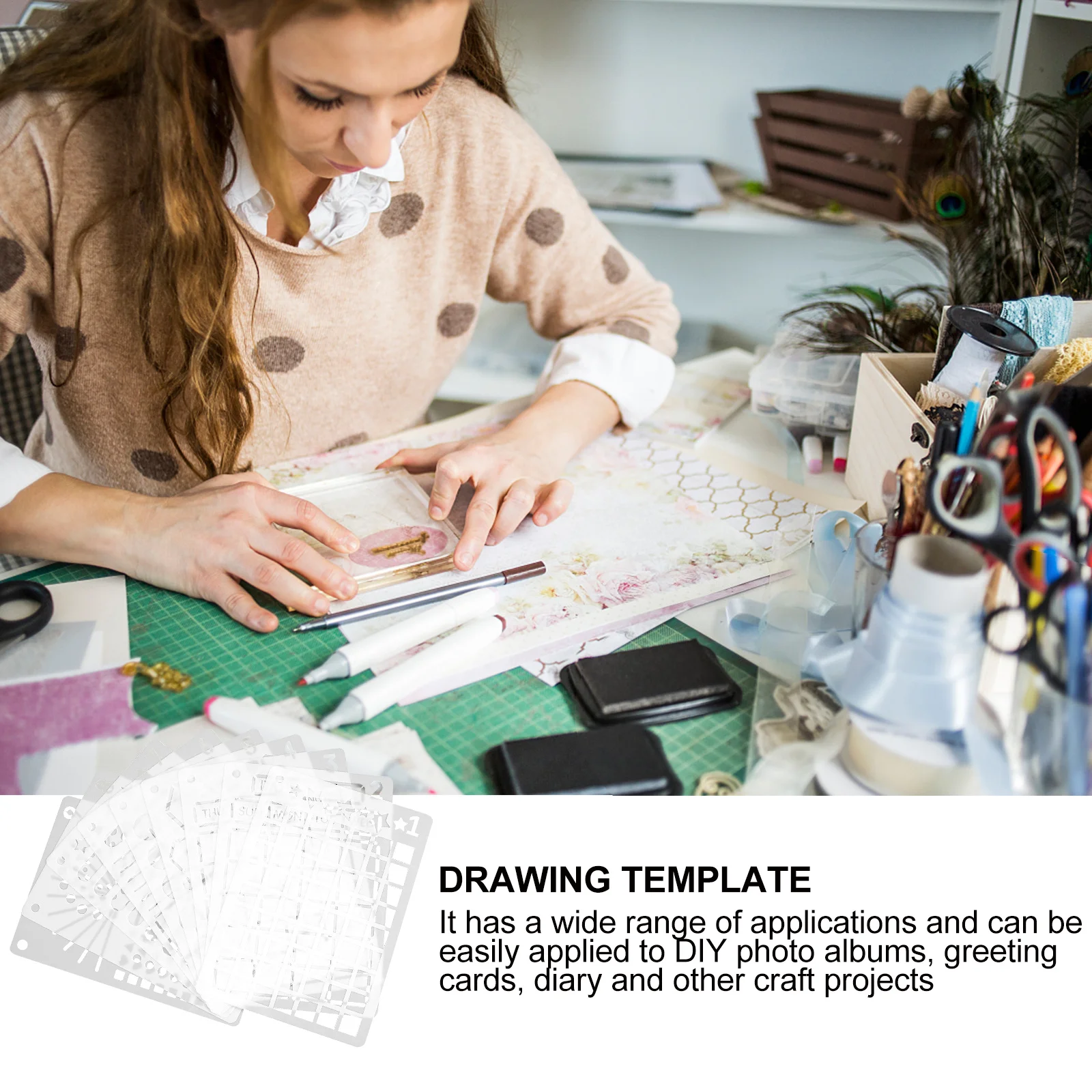 24Pcs Journal Stencils Plastic Templates Smooth Edges for Notebook Planning Scrapbooking Drawing Graffiti Painting Stencils
24Pcs Journal Stencils Plastic Templates Smooth Edges for Notebook Planning Scrapbooking Drawing Graffiti Painting Stencils