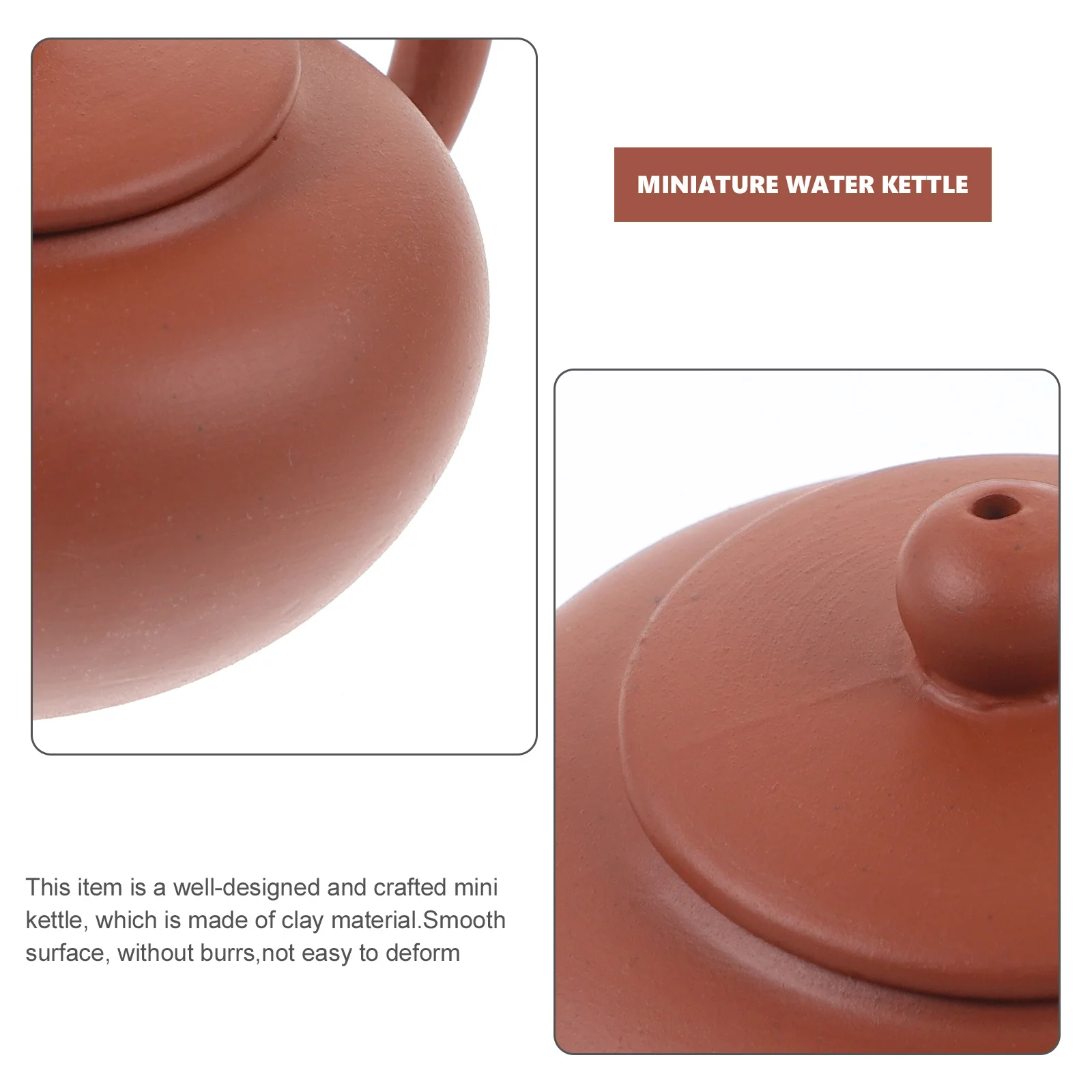 Miniature Clay Kettle Prop Realistic Design Easy to Use Decorative Tiny Kettle for Mini House Decor Simulation Kitchen
Miniature Clay Kettle Prop Realistic Design Easy to Use Decorative Tiny Kettle for Mini House Decor Simulation Kitchen