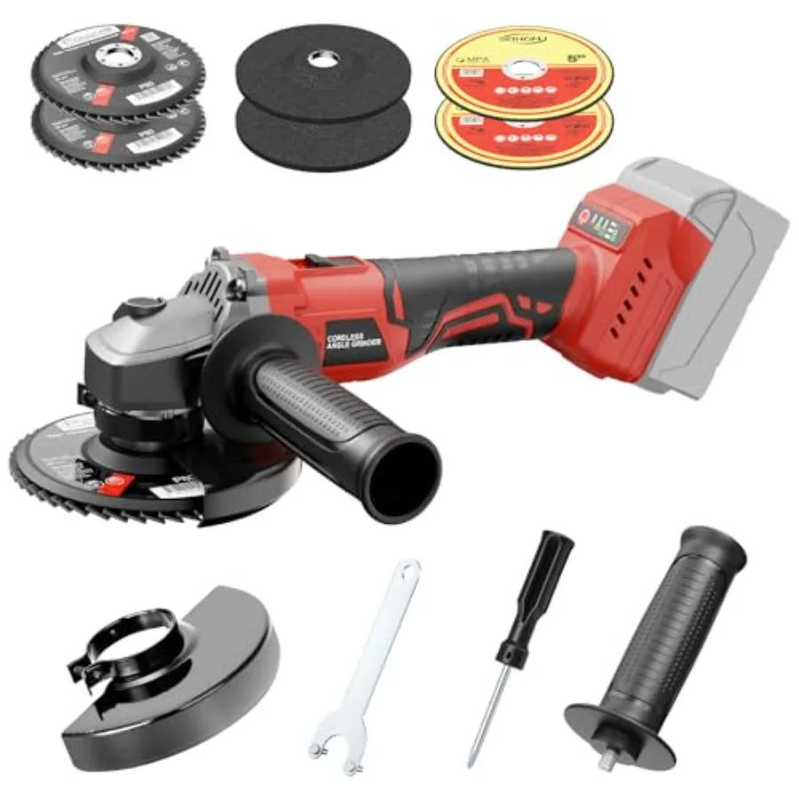 Cordless Angle Grinder Compatible with Milwaukee 18V Battery NO Battery 3 Variable Speed Brushless Motor Up to 8500 RPM 4 1/2 A
Cordless Angle Grinder Compatible with Milwaukee 18V Battery NO Battery 3 Variable Speed Brushless Motor Up to 8500 RPM 4 1/2 A