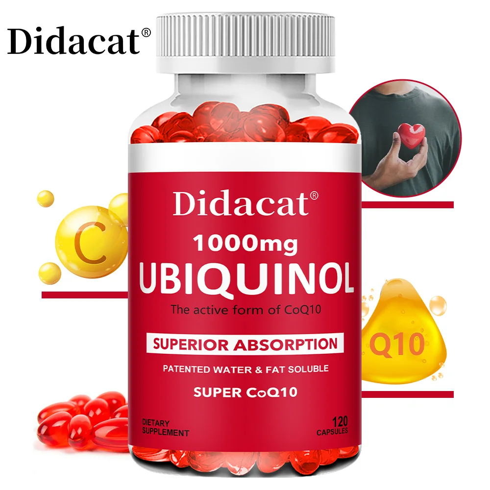 Ubiquinol 1000mg CoQ10, Patented Water and Fat Soluble Natural Supplement Form of Coenzyme Q10, Antioxidant for Heart Health
Ubiquinol 1000mg CoQ10, Patented Water and Fat Soluble Natural Supplement Form of Coenzyme Q10, Antioxidant for Heart Health