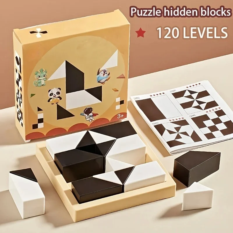 120 Level Hidden Blocks Puzzle Toy Enhances Logic Spatial Reasoning Educational Intelligent Interactive Game for Kids Toy Gifts
120 Level Hidden Blocks Puzzle Toy Enhances Logic Spatial Reasoning Educational Intelligent Interactive Game for Kids Toy Gifts