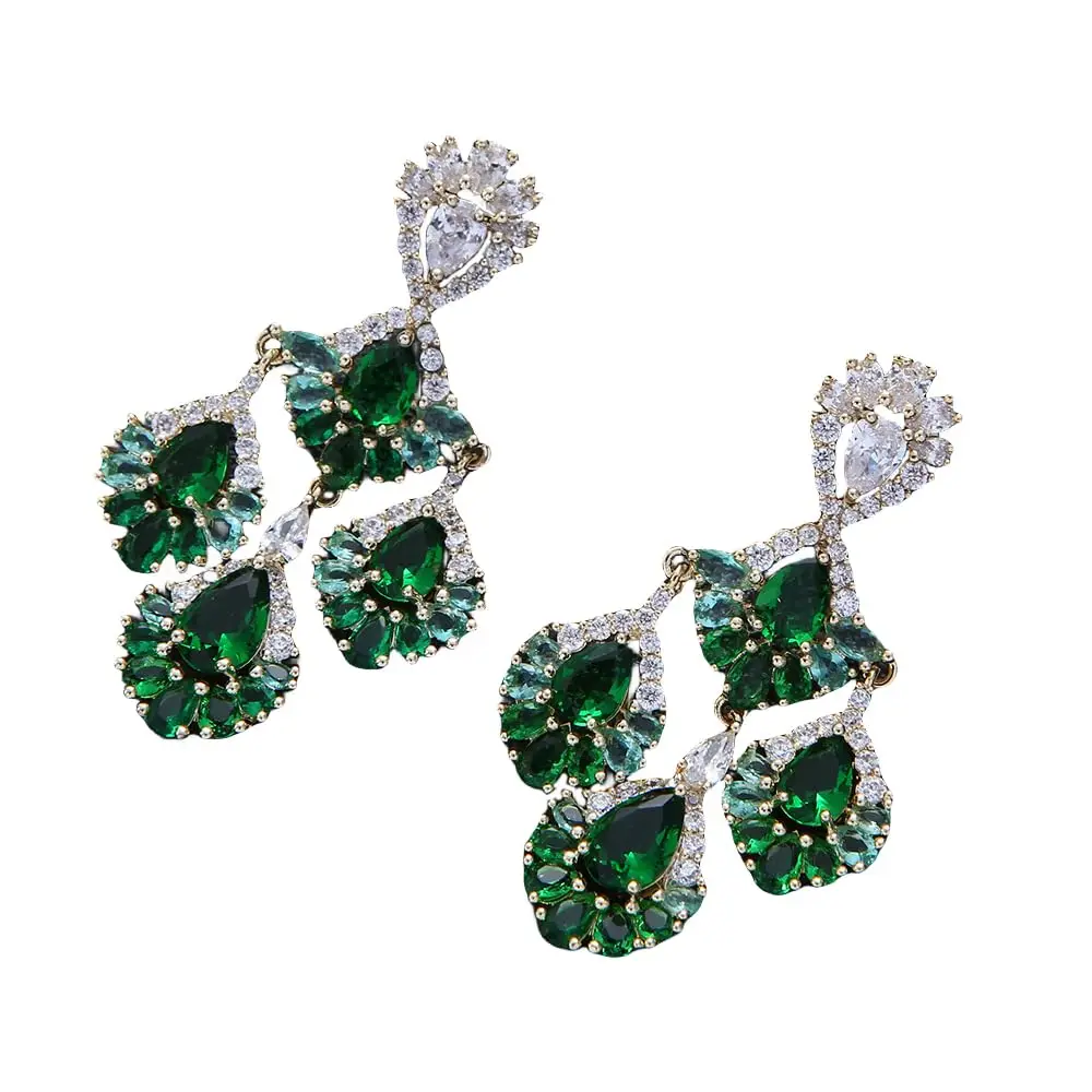 EVACANDIS Crystal Teardrop Green Handmade Gemstone Gold Plated Drop Dangle Earrings for Women Wedding Statement Birthstone
EVACANDIS Crystal Teardrop Green Handmade Gemstone Gold Plated Drop Dangle Earrings for Women Wedding Statement Birthstone