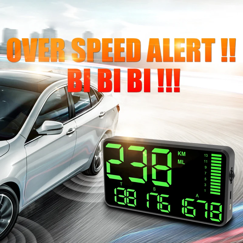 Rhaxel GPS Head Up Display Speedometer with Odometer Car Digital Speed Display MPH Over Speed Alarm Car Clock for Car Vehicles
Rhaxel GPS Head Up Display Speedometer with Odometer Car Digital Speed Display MPH Over Speed Alarm Car Clock for Car Vehicles
