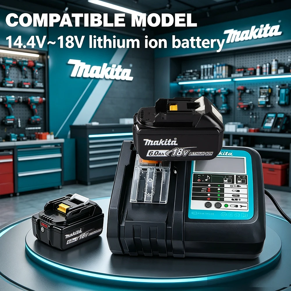 Genuine Makita DC18RC 3A/6A Fast Charger – 100% Original for BL1860 BL1815 BL1450. Keep Your Drill, Saw, Grinder,Running All Day
Genuine Makita DC18RC 3A/6A Fast Charger – 100% Original for BL1860 BL1815 BL1450. Keep Your Drill, Saw, Grinder,Running All Day