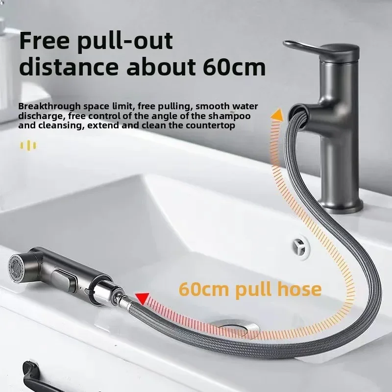 Bathroom Sink Faucet Basin Pull-out Faucet Hot and Cold Water Mixer Water Tap Single Hole For Bathroom Sinks Faucet Taps
Bathroom Sink Faucet Basin Pull-out Faucet Hot and Cold Water Mixer Water Tap Single Hole For Bathroom Sinks Faucet Taps